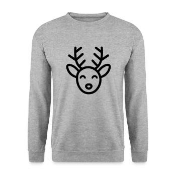 renne - Sweat-shirt Unisexe - gris chiné - Devant - Alina (178cm) & Michal (187cm)