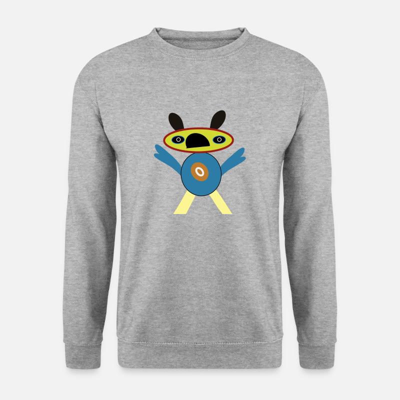 Der Blauköpfen - Unisex Pullover - Weißgrau meliert