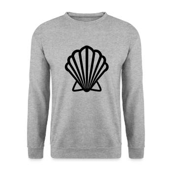 Shell - Unisex Sweatshirt - salt & pepper - Front - Alina (178cm) & Michal (187cm)
