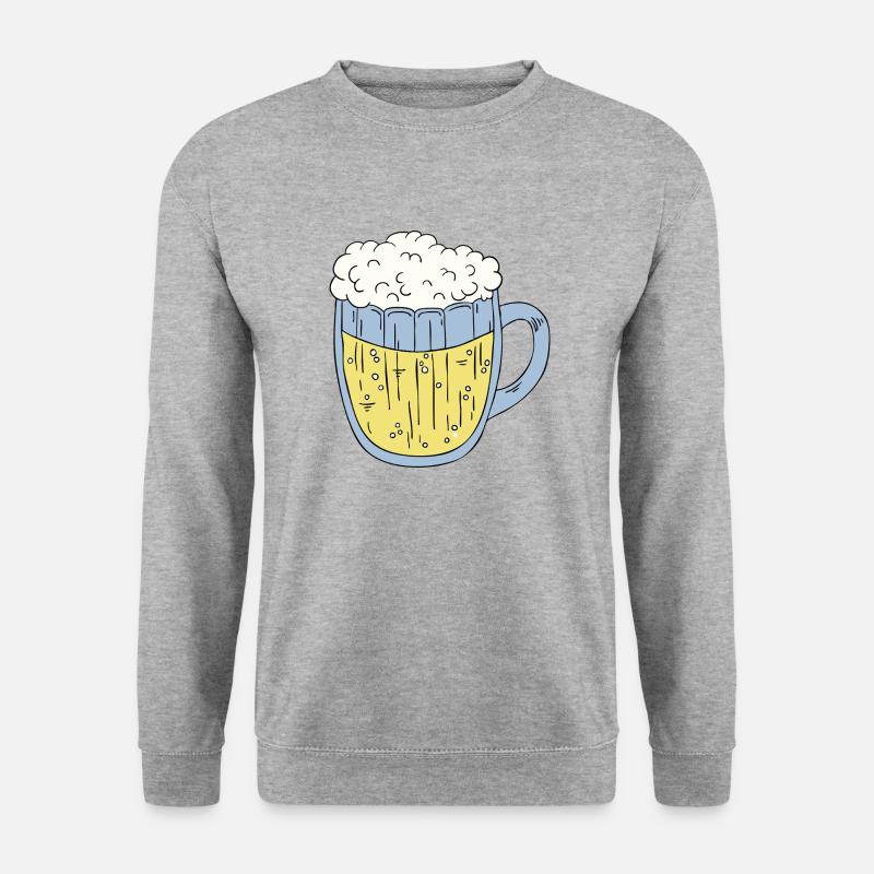 Bierglas - Unisex Pullover - Weißgrau meliert