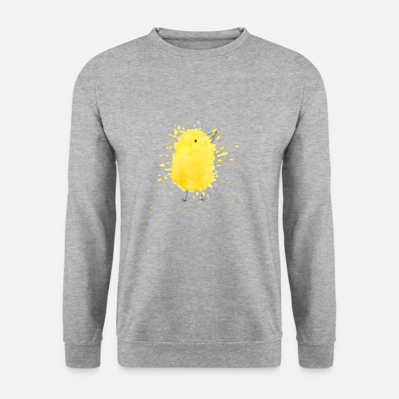 Ostern Kueken - Unisex Pullover - Weißgrau meliert