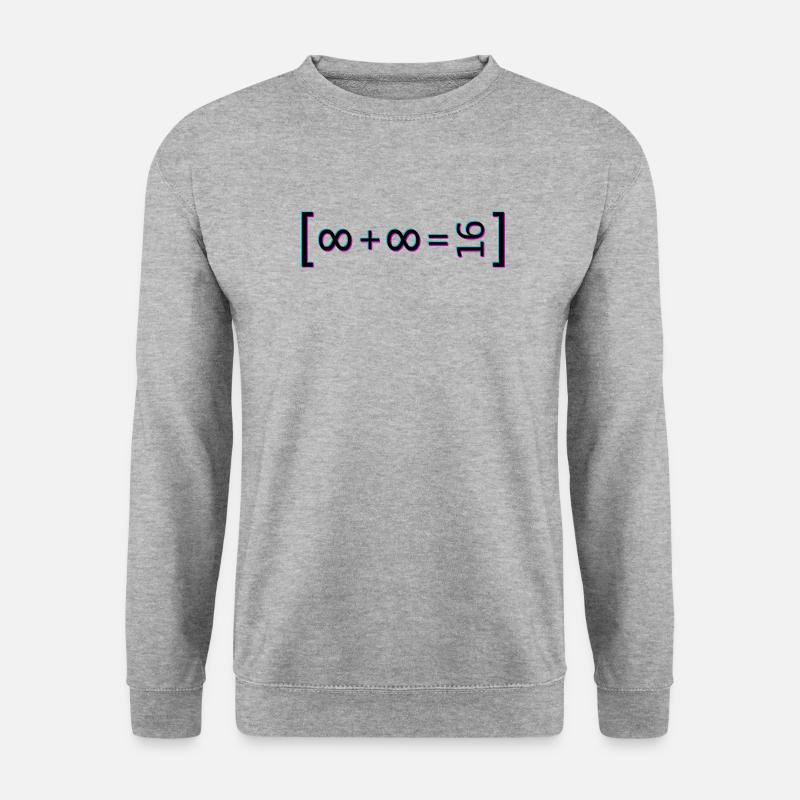 2. Unendlich - Unisex Pullover - Weißgrau meliert