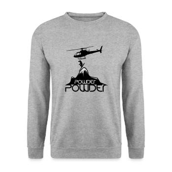 Powder - Unisex Sweatshirt - salt & pepper - Front - Alina (178cm) & Michal (187cm)