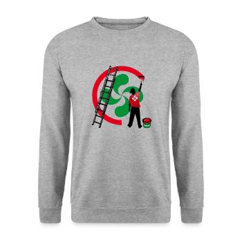 Euskadi - Unisex Pullover - Weißgrau meliert - Vorne - Alina (178cm) & Michal (187cm)