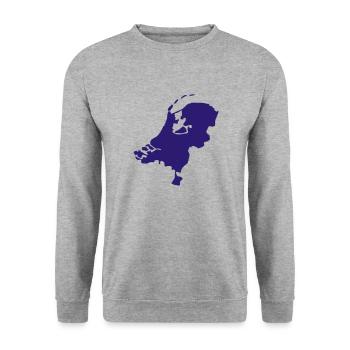 Pays-Bas - Sweat-shirt Unisexe - gris chiné - Devant - Alina (178cm) & Michal (187cm)