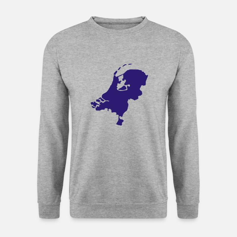Niederlande - Holland - Unisex Pullover - Weißgrau meliert