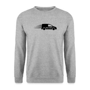 Destinations de livraison en van - Sweat-shirt Unisexe - gris chiné - Devant - Alina (178cm) & Michal (187cm)