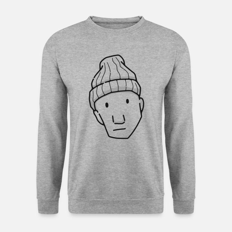 Komischer Typ - Unisex Pullover - Weißgrau meliert