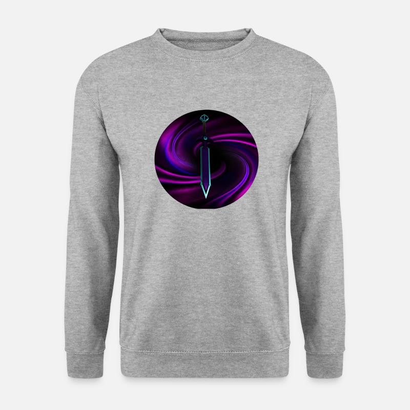 Schwert der Finsternis - Unisex Pullover - Weißgrau meliert