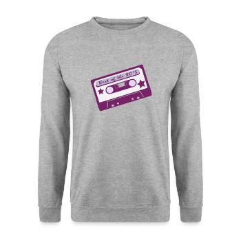 Musik der 80er Jahre - Unisex Pullover - Weißgrau meliert - Vorne - Alina (178cm) & Michal (187cm)