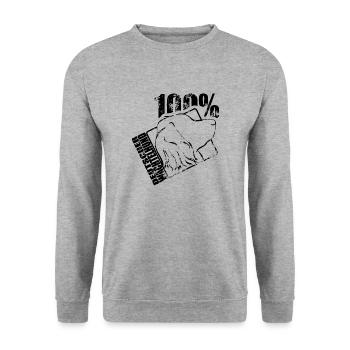 GERMAN WACHTELHUND 100 chiens chien Wilsigns - Sweat-shirt Unisexe - gris chiné - Devant - Alina (178cm) & Michal (187cm)