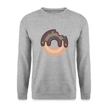 donut - Unisex Sweatshirt - salt & pepper - Front - Alina (178cm) & Michal (187cm)