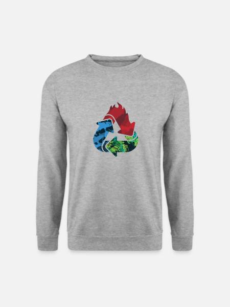 Camo recycling - Unisex Pullover - Weißgrau meliert