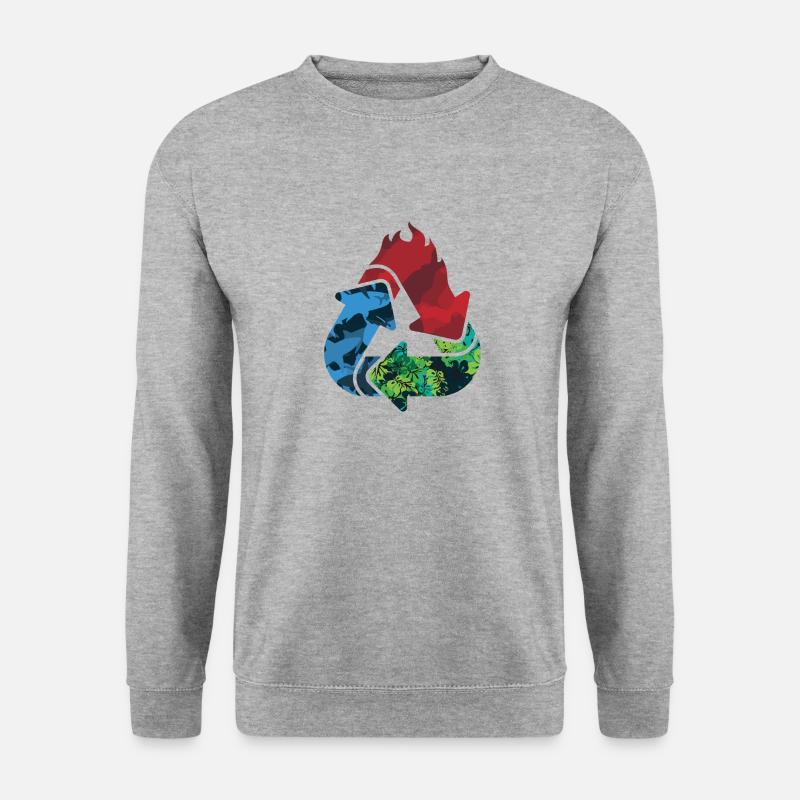Camo recycling - Unisex Pullover - Weißgrau meliert