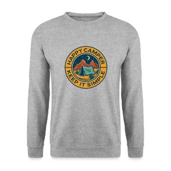 Camping camping-car - Sweat-shirt Unisexe - gris chiné - Devant - Alina (178cm) & Michal (187cm)