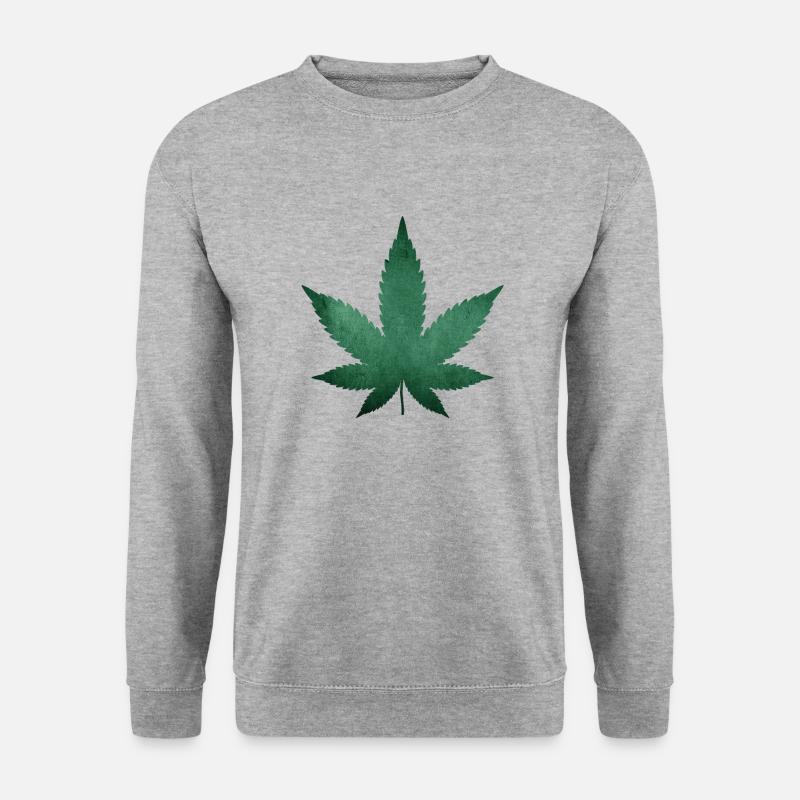 WEED HANFBLATT - Unisex Sweatshirt - salt & pepper