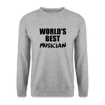 musician - Unisex Sweatshirt - salt & pepper - Front - Alina (178cm) & Michal (187cm)