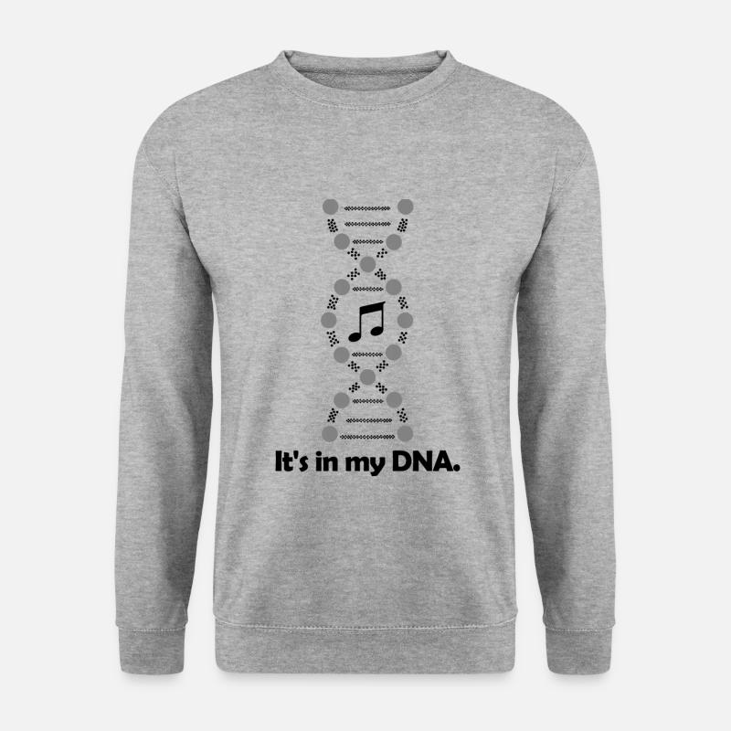 Music is in my DNA - Unisex Pullover - Weißgrau meliert