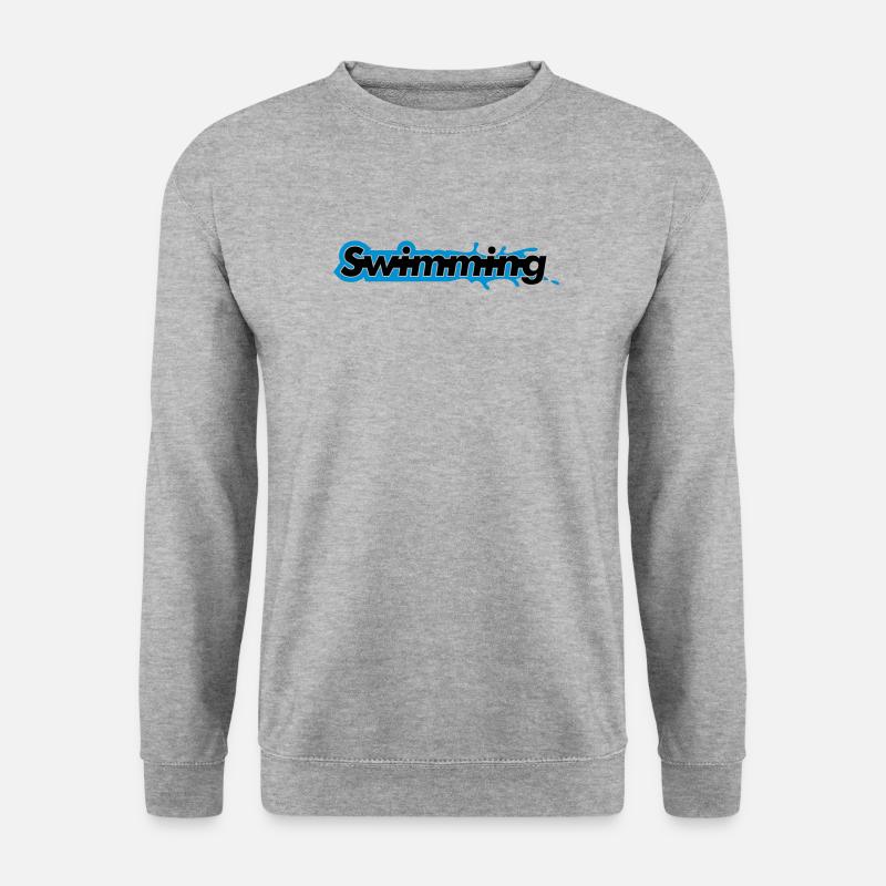 Swimming - Unisex Pullover - Weißgrau meliert