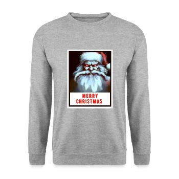 Evil (Bad) Santa Claus - Merry Christmas. - Unisex Sweatshirt - salt & pepper - Front - Alina (178cm) & Michal (187cm)