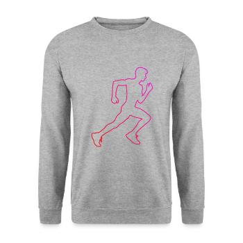 Jogging Race Women Running Cross Country Running - Unisex Sweatshirt - salt & pepper - Front - Alina (178cm) & Michal (187cm)