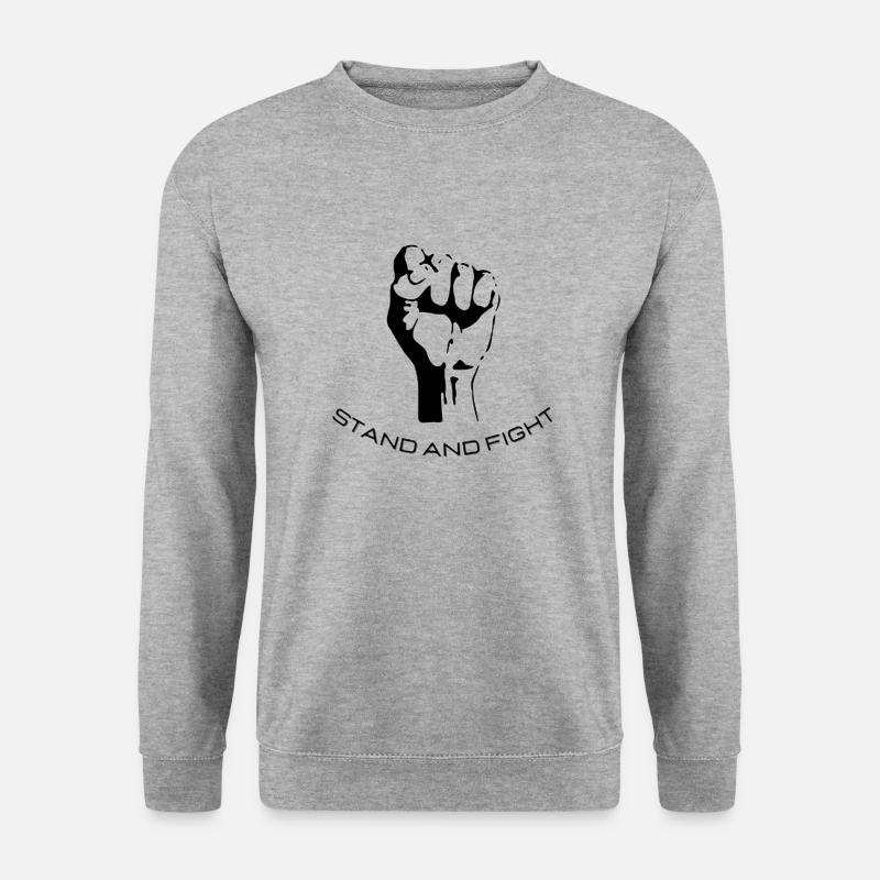 Stand and fight transformed - Unisex Pullover - Weißgrau meliert