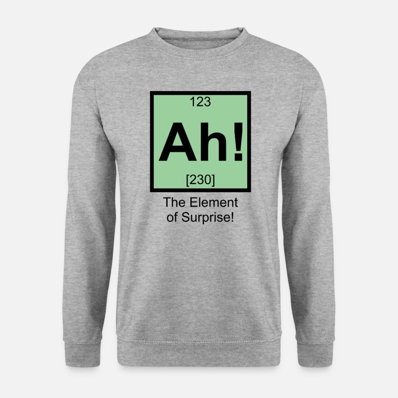 Lustige AH - Unisex Pullover - Weißgrau meliert