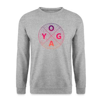 Yoga - Unisex Pullover - Weißgrau meliert - Vorne - Alina (178cm) & Michal (187cm)