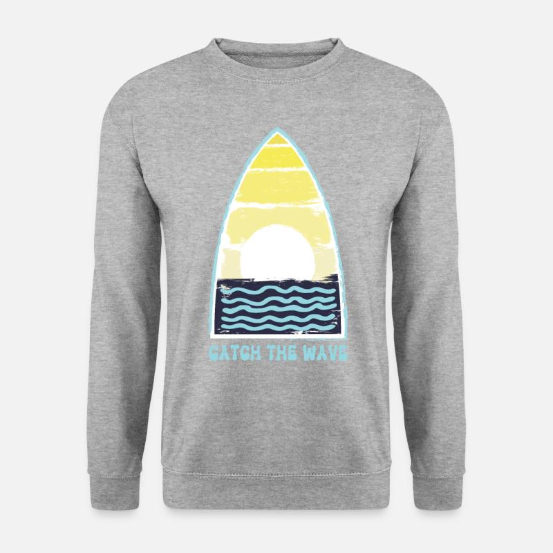 Surfboard. Catch the wave. - Unisex Sweatshirt - salt & pepper