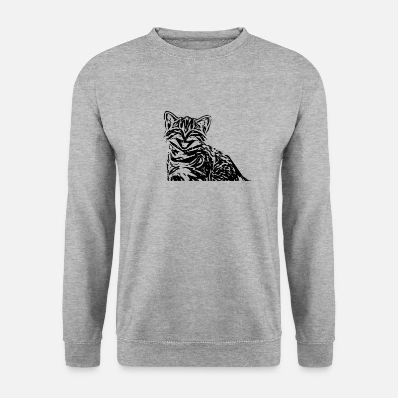 cat - Unisex Sweatshirt - salt & pepper
