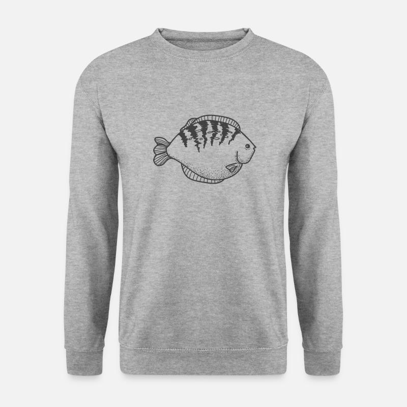 Fish - drawn - Unisex Sweatshirt - salt & pepper