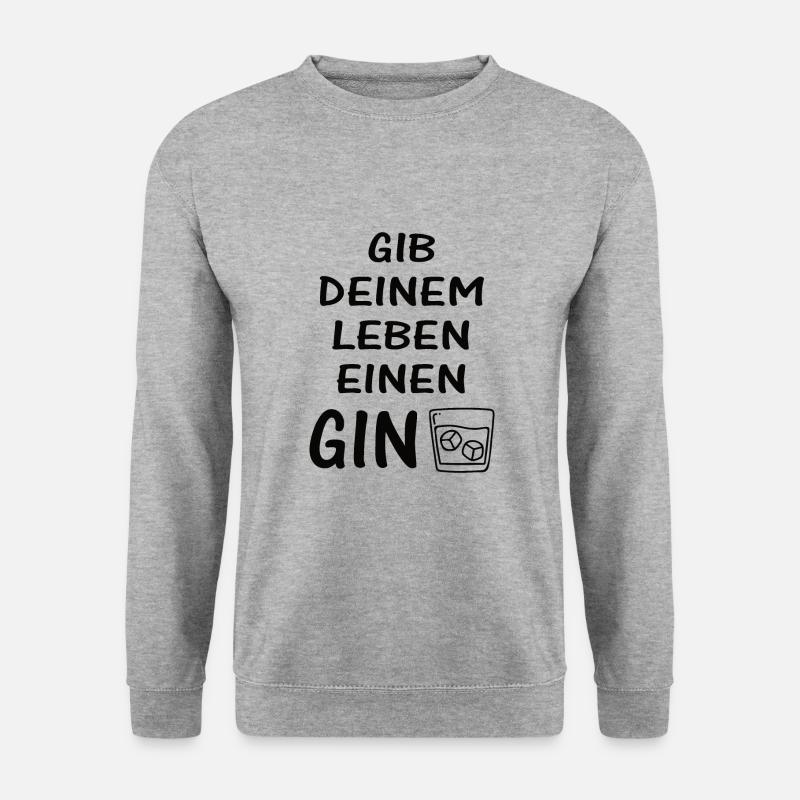 Gin - Unisex Pullover - Weißgrau meliert