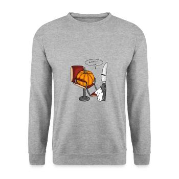 surprise me Halloween - Unisex Sweatshirt - salt & pepper - Front - Alina (178cm) & Michal (187cm)