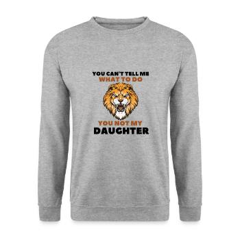 Dicton amusant sur le cadeau de fille pour hommes - Sweat-shirt Unisexe - gris chiné - Devant - Alina (178cm) & Michal (187cm)