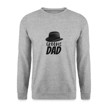 Marié, père, fils, fils, chapeau de mariage - Sweat-shirt Unisexe - gris chiné - Devant - Alina (178cm) & Michal (187cm)