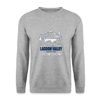 Lagoon Valley Park Vacaville City Wander Tourismus - Unisex Pullover - Weißgrau meliert - Vorne - Alina (178cm) & Michal (187cm)