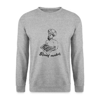 Bread manufacturer Koch Kochbrötchen Geschenkprofi - Unisex Sweatshirt - salt & pepper - Front - Alina (178cm) & Michal (187cm)