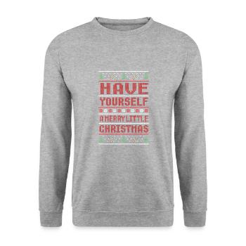 Have a happy Christmas tree - Unisex Sweatshirt - salt & pepper - Front - Alina (178cm) & Michal (187cm)