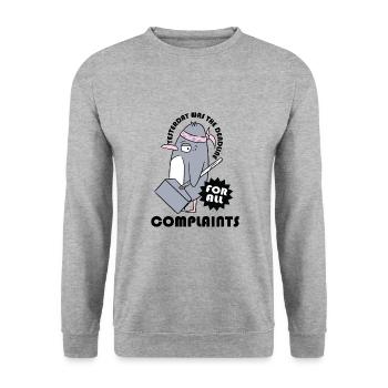 Hier était la date limite pour toutes les plaintes - Sweat-shirt Unisexe - gris chiné - Devant - Alina (178cm) & Michal (187cm)