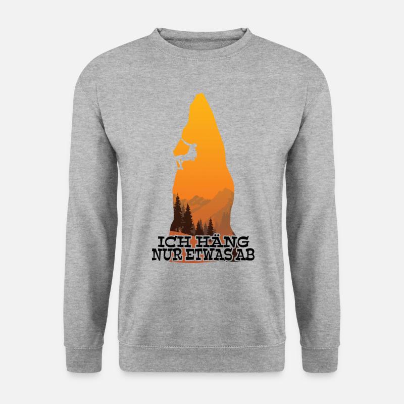 Bouldern - Unisex Pullover - Weißgrau meliert