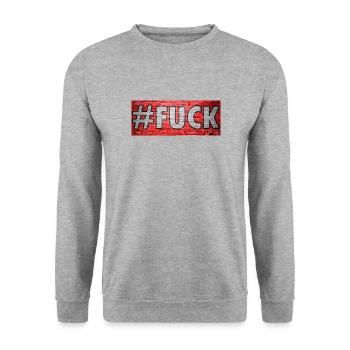 #Fuck Graffiti - Unisex Pullover - Weißgrau meliert - Vorne - Alina (178cm) & Michal (187cm)