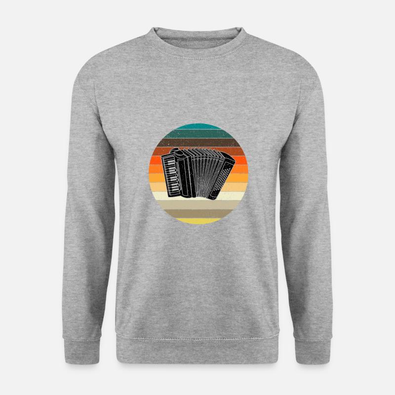 Akkordeon - Unisex Pullover - Weißgrau meliert