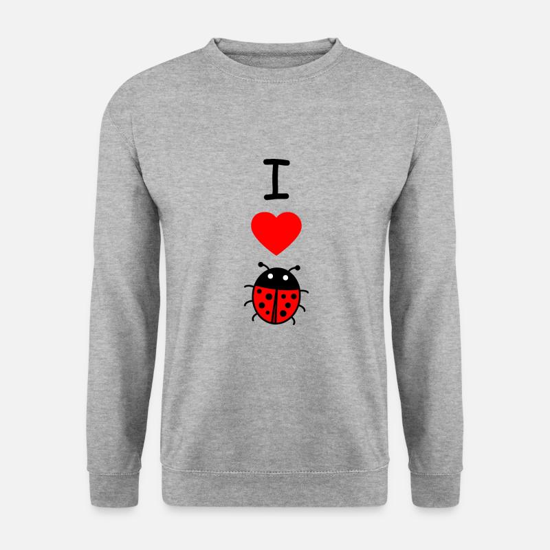 Marienkäfer - Unisex Pullover - Weißgrau meliert