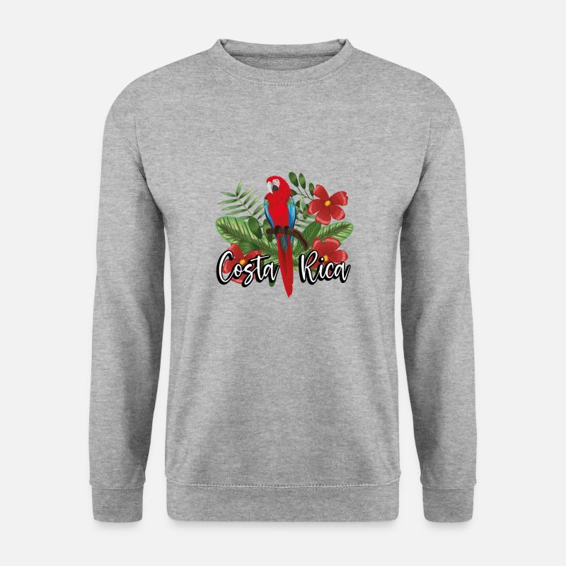 White parrot from Costa Rica - Unisex Sweatshirt - salt & pepper