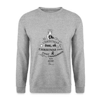 Oh Christmas tree, Oh Christmas tree - Unisex Sweatshirt - salt & pepper - Front - Alina (178cm) & Michal (187cm)