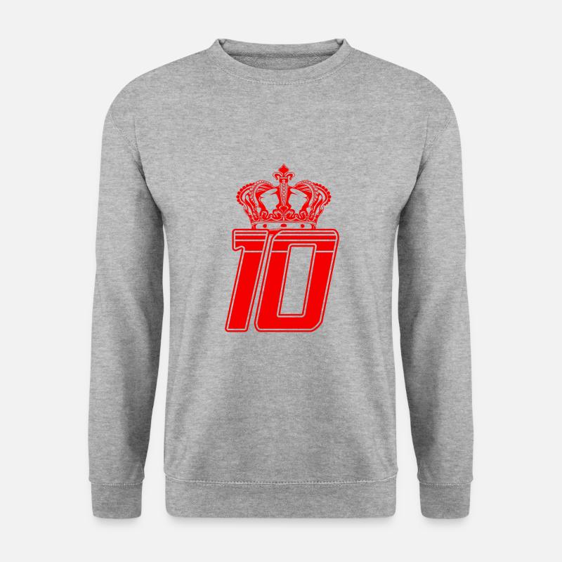 10 zahl krone - Unisex Pullover - Weißgrau meliert