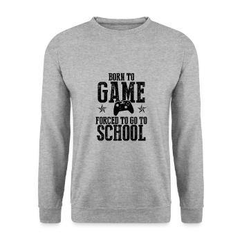 école gamer - Sweat-shirt Unisexe - gris chiné - Devant - Alina (178cm) & Michal (187cm)