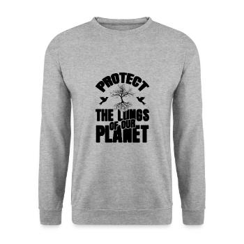 nature conservation environmental protection - Unisex Sweatshirt - salt & pepper - Front - Alina (178cm) & Michal (187cm)
