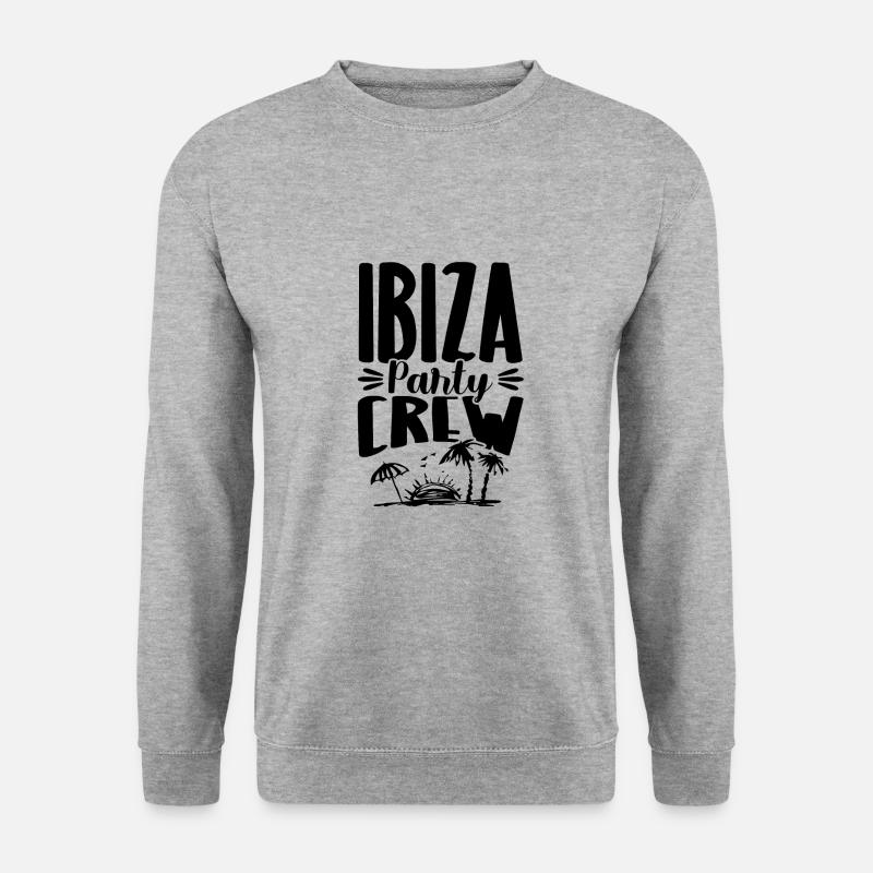 Ibiza Party Crew - Unisex Pullover - Weißgrau meliert