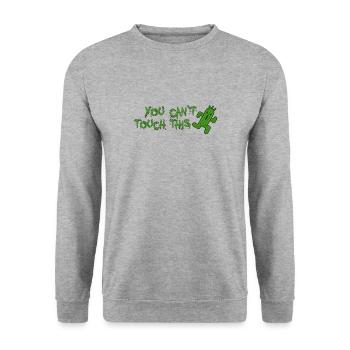 Vous ne pouvez pas toucher ce cactus - Sweat-shirt Unisexe - gris chiné - Devant - Alina (178cm) & Michal (187cm)